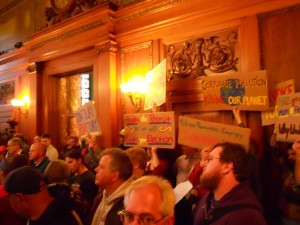 Biomass opponents gathering in the City Council chamber in 2011. (WMassP&I)