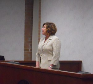 Clerk of Courts Laura Gentile in 2013. She worked in the office when she ran for the job in 2012. (WMassP&I)