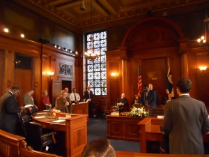 Councilors Filing into the Chamber Monday (WMassP&I)