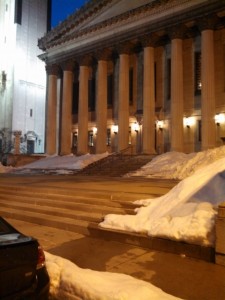City Hall Wednesday Night After the Storm (WMassP&I)