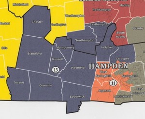 The Second Hampden & Hampshire 2002-2012. Blandford, Chester and more of Chicopee were in the district then and Agawam not. (via malegislature.gov)