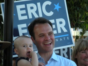 Eric Lesser with daughter Rose. (WMassP&I)
