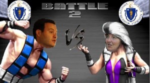 The tenor of the senate campaign can get silly or it can get serious. Either way it could still get vicious. (WMassP&I via Youtube and candidate campaign photos)