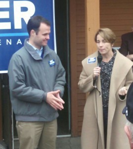 State Senator-elect Eric Lesser and Attorney General-elect Maura Healey last weekend. (WMassP&I)