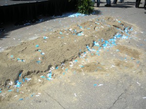 Confetti covered broken ground. (WMassP&I)
