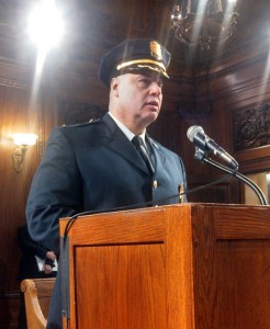 Springfield Police Commissioner John Barbieri, largely viewed as an apolitical actor in the city, condemned the ad along with Mayor Sarno. (WMassP&I)