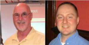 Bob McCarroll, left & Ralph Slate, Springfield CPAdvocacy's Treasurer. (images via Facebook & LinkedIn)