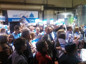 Chip Harrington with supporters on March 16. (WMassP&I)