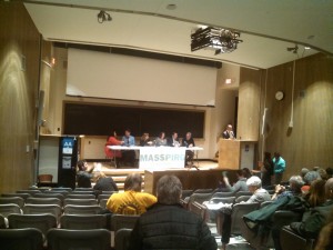 The Candidates at the End of Wednesday's forum (WMassP&I)
