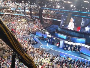 Sec. Hillary Clinton after her acceptance speech last week in Philadelphia 