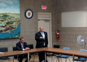 Nick Cocchi at an Indian Orchard candidate forum last month (WMassP&I)