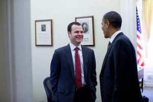 Sen. Eric Lesser and President Obama in 2011. (via White House/Pete Souza)