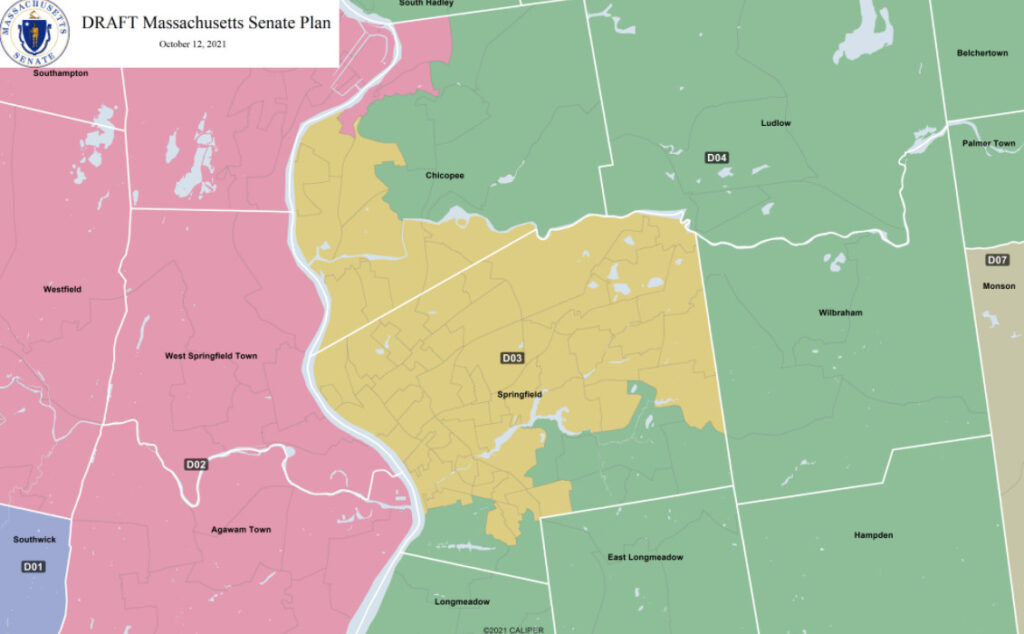 Proposed Springfield Senate districts.